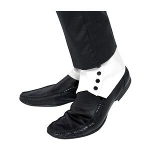 Smiffys Unisex Adult Plain Spats / White